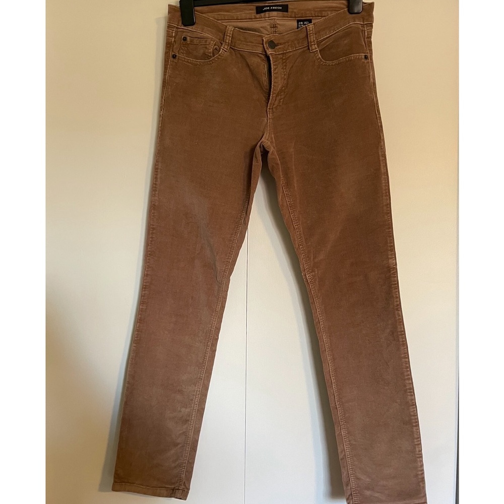 Joe Fresh, slim corduroy, size 6 (28)